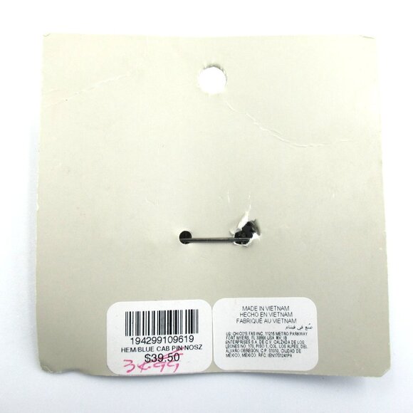 Chico’s Gunmetal Blue Stones Pin Brooch Classic Retro Inspired NWT $39 - Picture 5 of 5